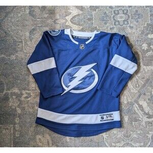NHL Hockey Jersey Women's L Tampa Bay Lightning Bolts Blue Florida Sports